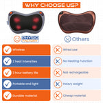 Physio Factory Portable Rechargeable Massage Pillow.