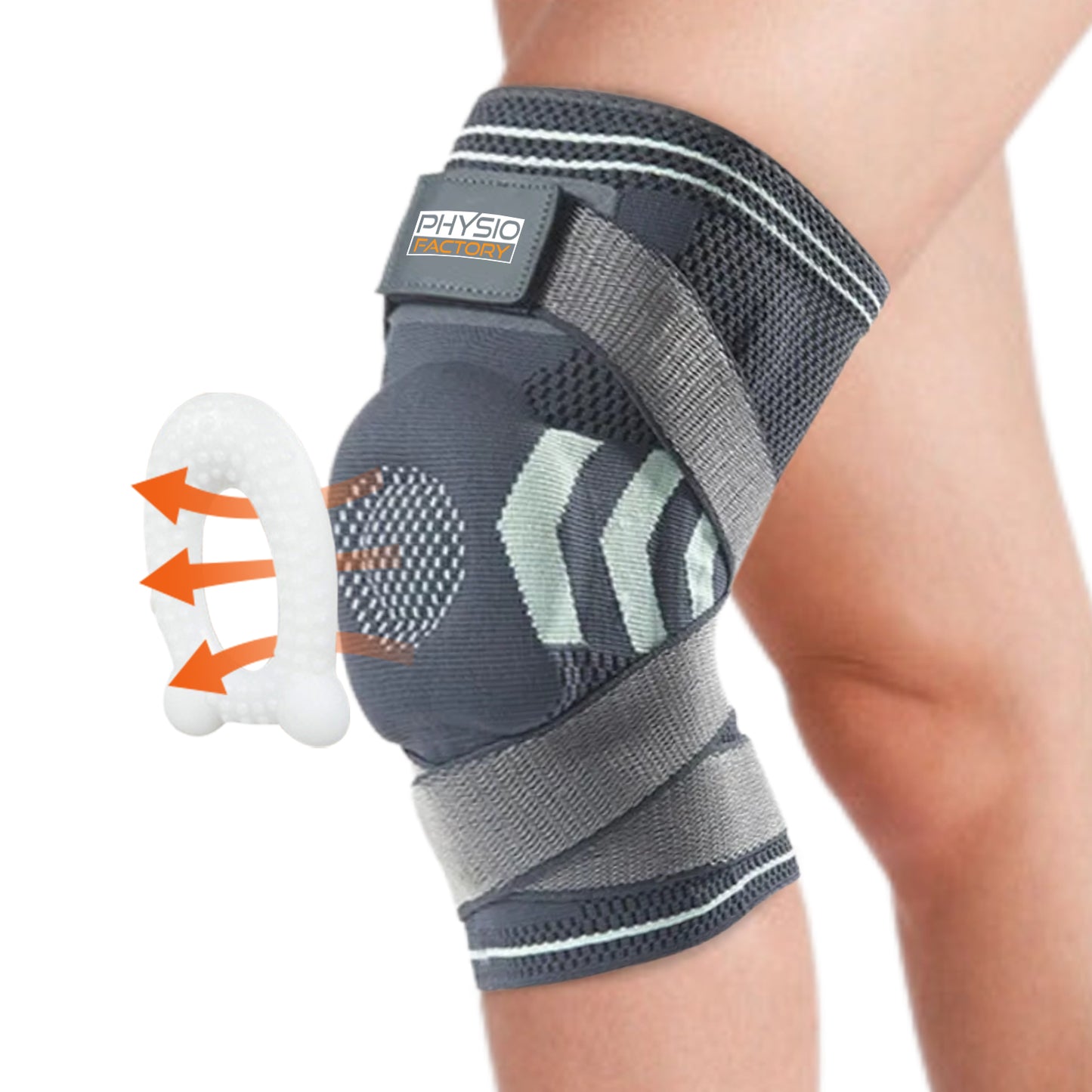 Physio Factory Knee Sleeve. Blue/Green